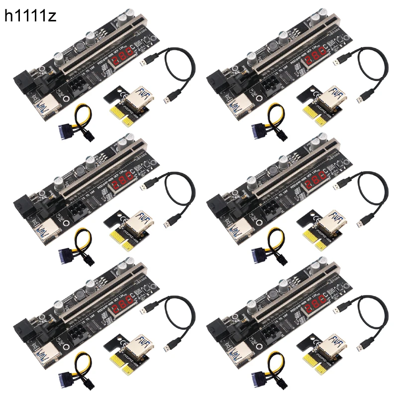 

VER 12X/010 Riser PCI Express X16 Temperature 6Pin Power Cabo Riser USB Cable PCIE Riser For Video Card GPU Bitcoin Miner Mining