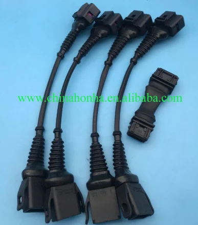 

Free shipping 4 pcs large and 1 pcs small ICM 2.7T Delete for AU-DI for V-W Performance Ignition Coil Wiring Harness Loom