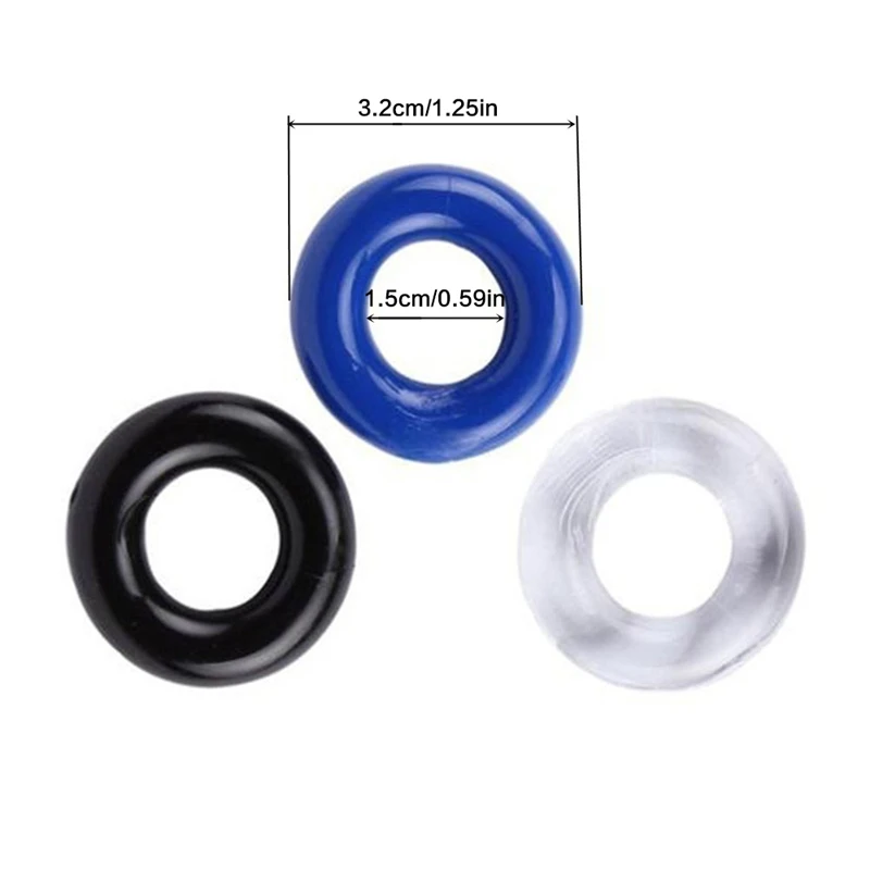 3Pcs Silicone Beaded Penis Rings Delaying Ejaculation Cock Rings Lock Ejaculation Constriction Donuts Sex Rings For Man Adults