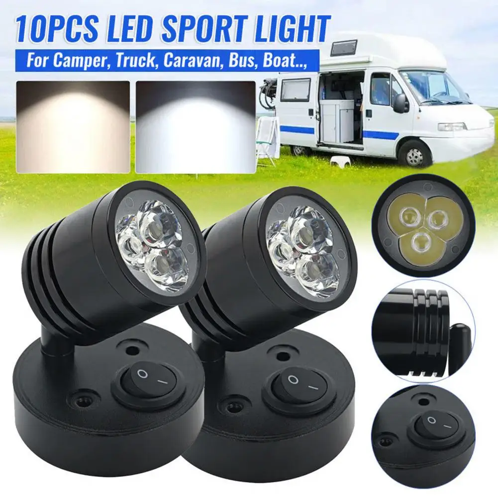 Aluminum  Great Battery Operated Wireless Spotlight White Light Interior Spot Light Anti-rust   for Motorhome