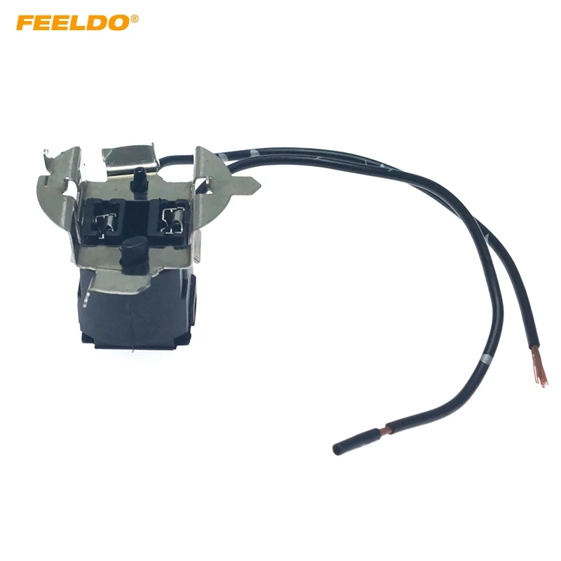 FEELDO 1PC Car Light Bulb Base Holder Socket Wire Adapter For Volkswagen Sigtar H7 Halogen Lamp Connector Wiring Harness