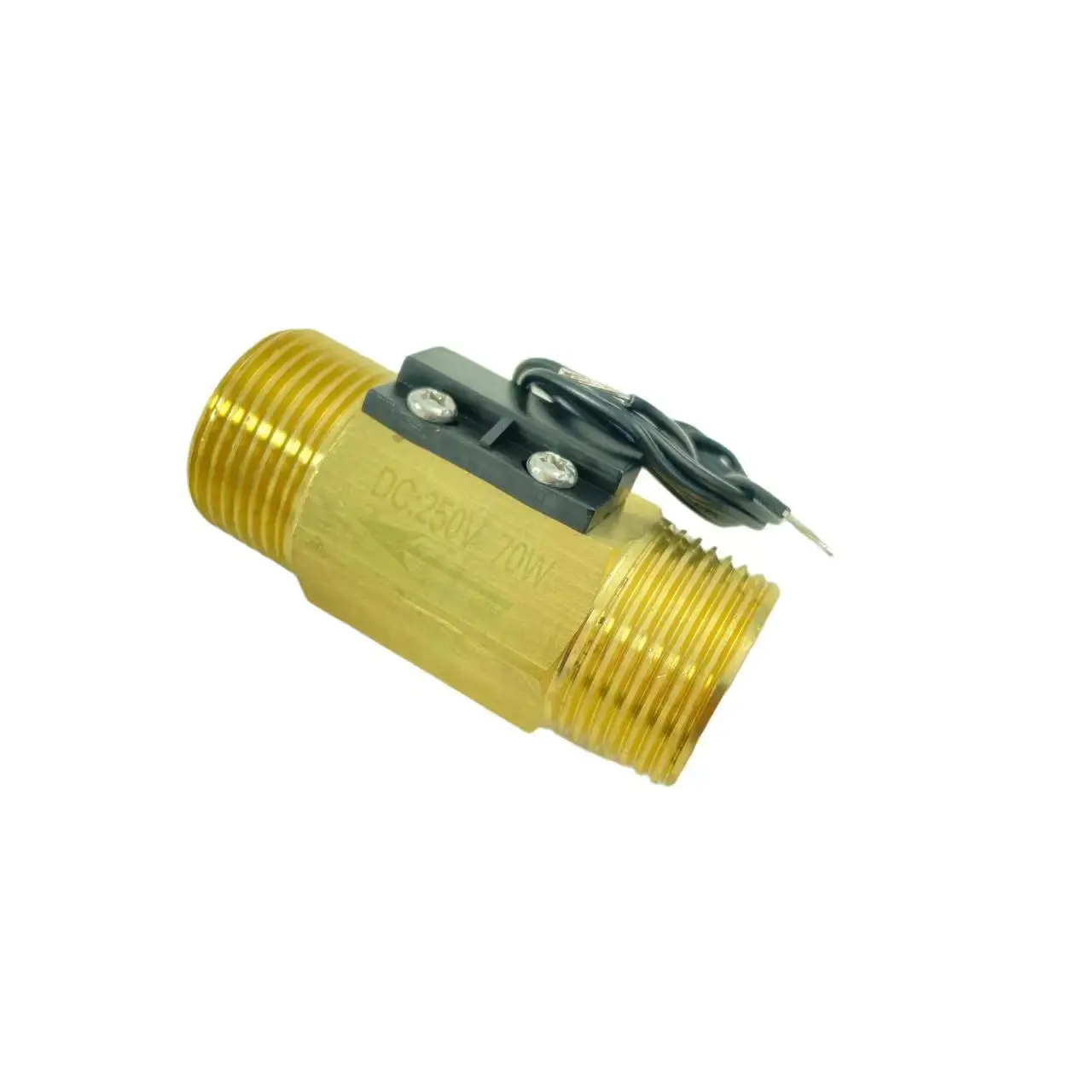 

USM-FS43TA Flow Sensor Switch Reed Switch Brass Magnetic Sensor Switch 2.5-26L/min 250V DC 70W 2 wire Saier Sensor iSentrol