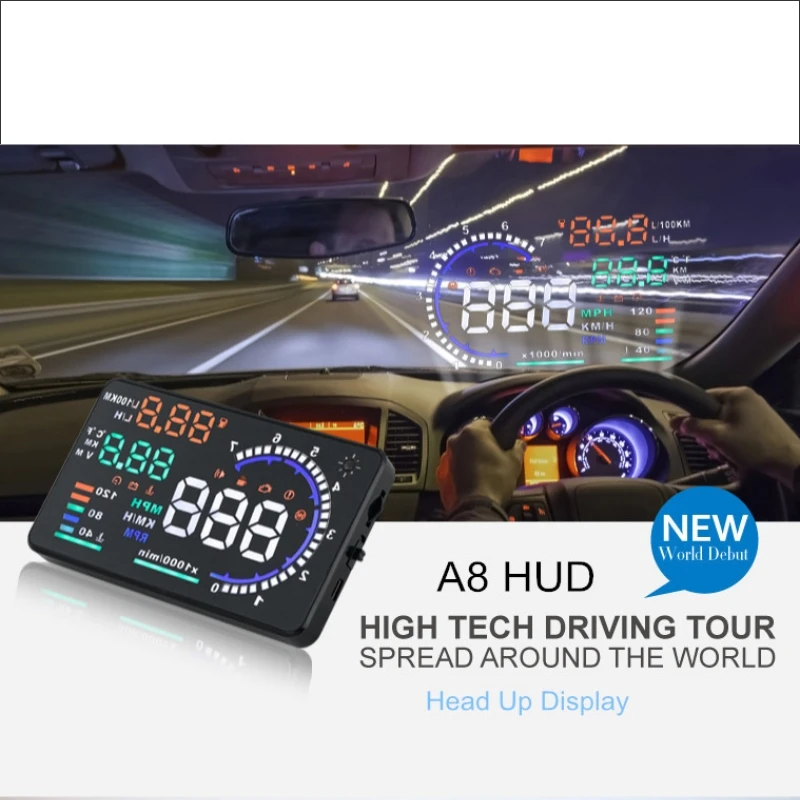 For Volkswagen VW Tiguan Tourag Golf Polo 2010-2023 Car Windshield HUD Head Up Display OBD OBD2 EOBD GPS Digital Projector HUD