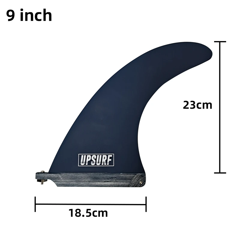 8/9inch Single Fin Fiberglass Longboard Fin Blue Sup Fin Surfboard Quillas Central Fins For Longboard Keels Surf Fin