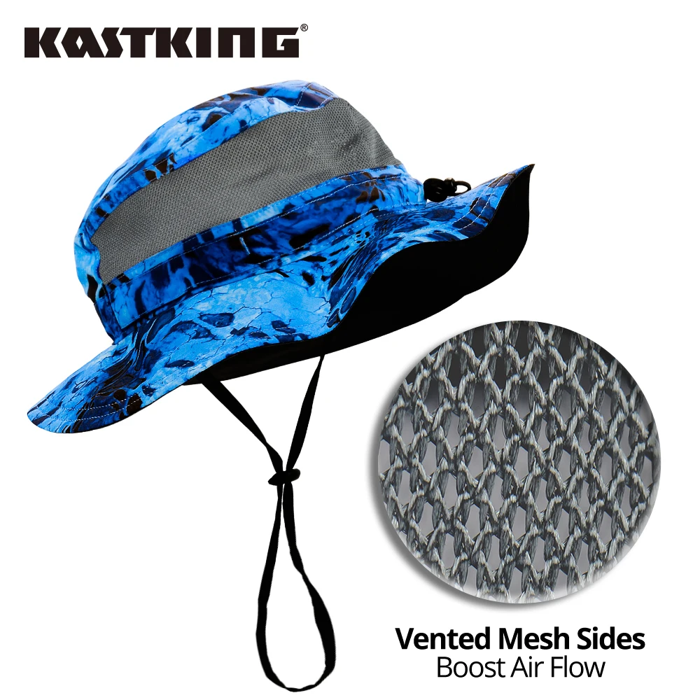 KastKing Sun Protection Fishing Hat Breathable Outdoor Sports Hat Fishing Cap with Adjustible Chin Strap Fishing Apparel