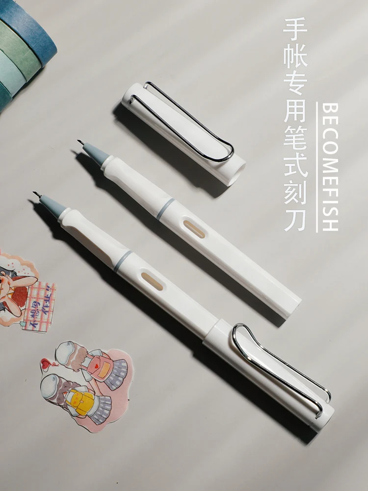 Ins White Pen Knife for Journal Notebook Cute Paper Knife A4 Cutting Board Set Utility Knife  Ali Express Box Cutter