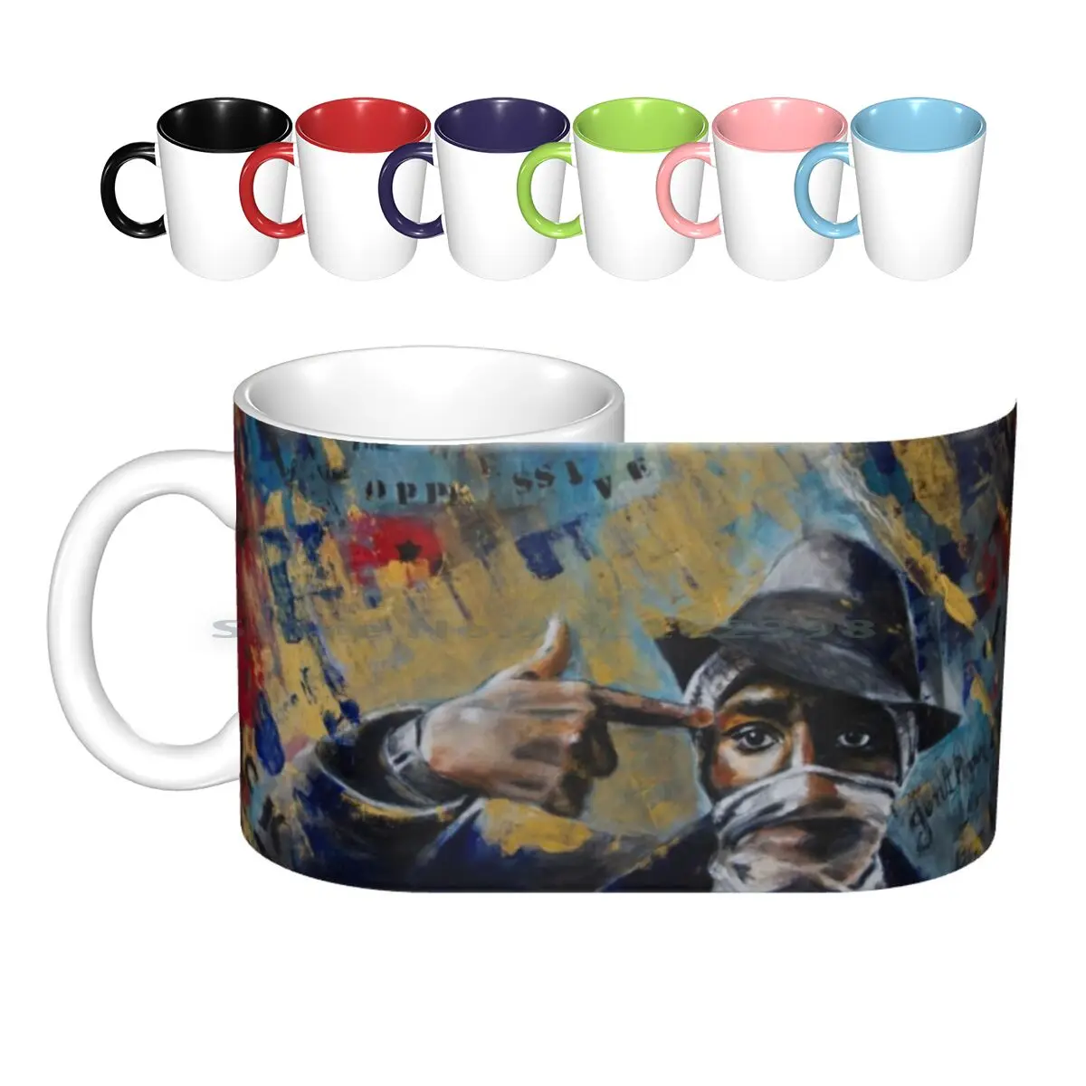 Mos Def Tribute Ceramic Mugs Coffee Cups Milk Tea Mug Hip Hop Rap Mos Def Yasiin Bey Cool Black Star Painted Cover Graffiti