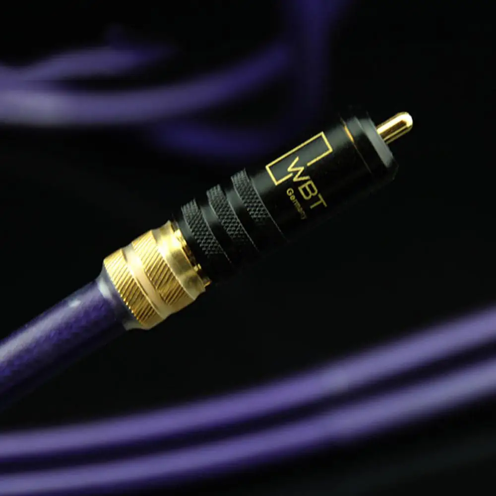 VDH HI-End versilbertes RCA-Kabel Hi-End-CD-Verstärker-Verbindung 2RCA auf 2RCA-Stecker-Audiokabel