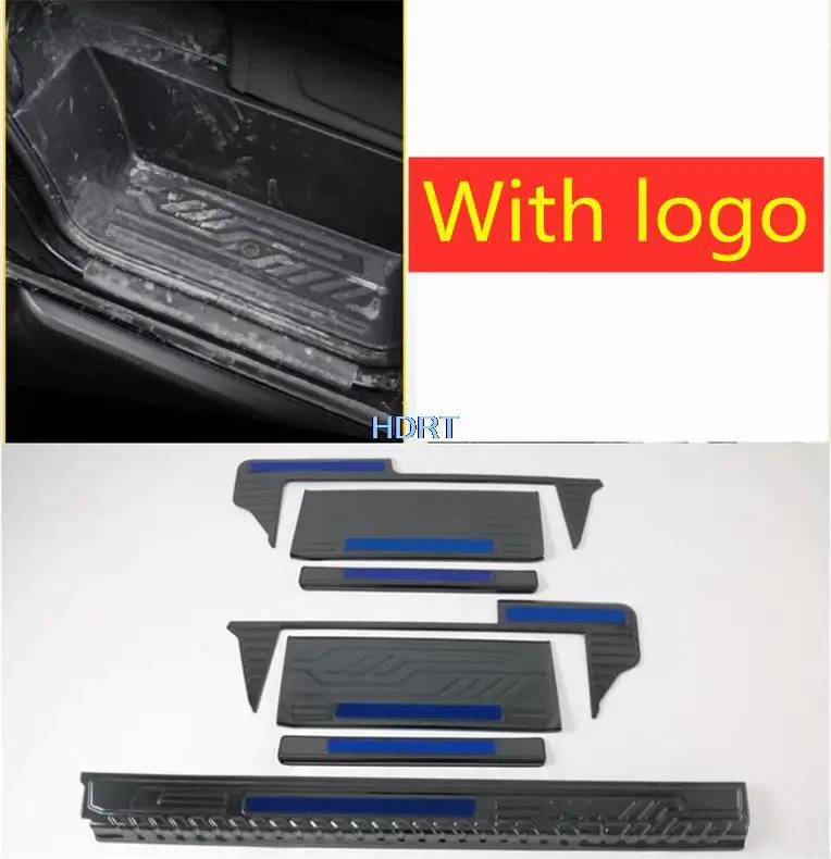 Car Door Sill Scuff Plate For Ford Transit 2017 2018 2019 Guards Door Sills Strip Protector Stickers Stainless Steel Accessories