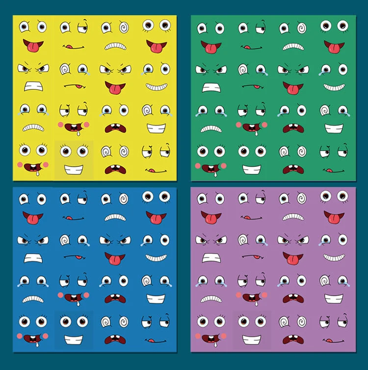 Wooden Face Changing Cube Toys Building Blocks for Cartoon Puzzle Montessori Jigsaw Educational Board Game Family Toys
