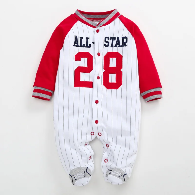 Newborn baby jumpsuit 2021 spring and autumn fashion baby boy all-star unicorn baby girl jumpsuit baby clothing cotton pajamas