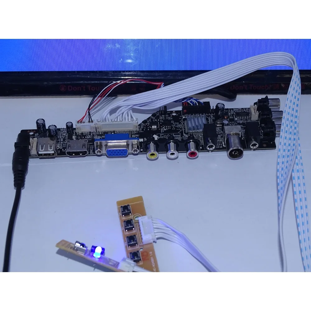 Imagem -05 - Kit para B156xw02 V.2 v0 v3 15.6 Lvds 40pin Dvb-c Dvb-t Placa Controladora 1366x768 Led Digital Hdmi Compatível Vga Usb av tv