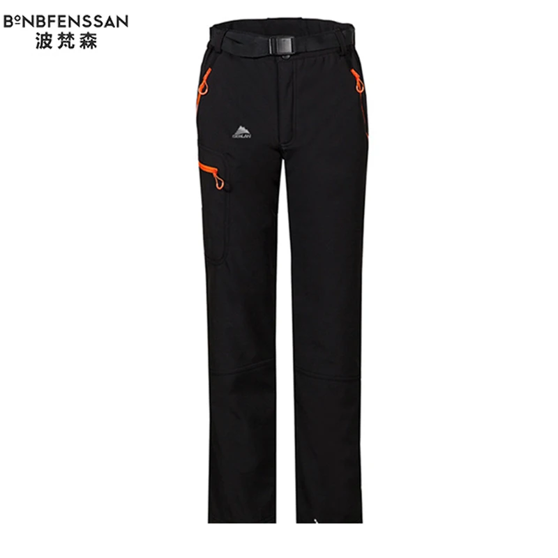 

Women's Winter Fleece Soft Shell Ski Suit Outdoor Plus Velvet Waterproof Padded Hiking Pants Travel Camping Hiking Trousers