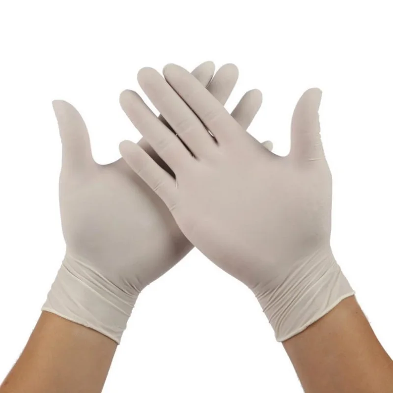 100/50/30/20PCS White Latex Gloves Disposable  Bake Non-Slip Rubber Latex Gloves Household Cleaning Disposable Universal hot