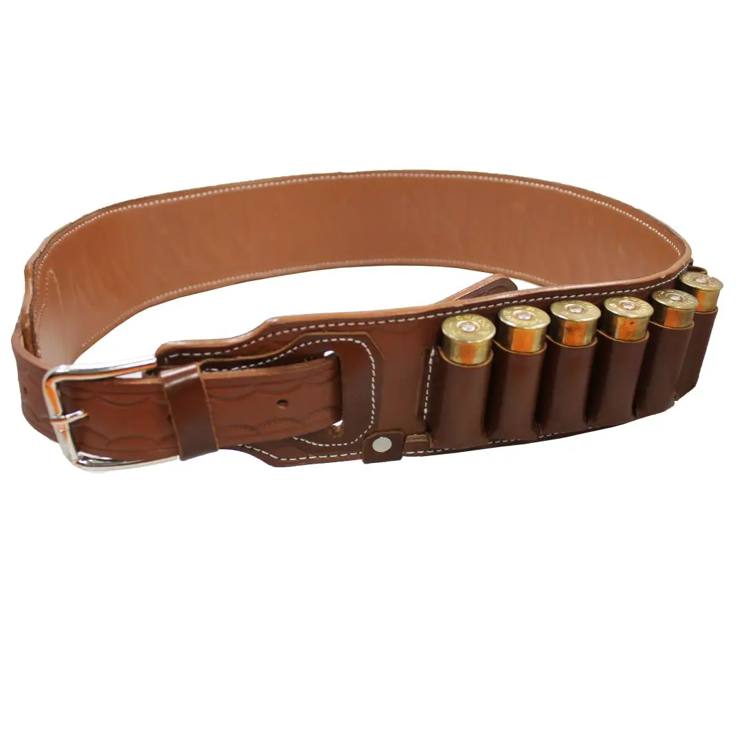 YT Hobby Bandolier Shotgun 12/20/30/36 Gauge Cartridges Belt Genuine Leather Ammunition Holder For Hunting