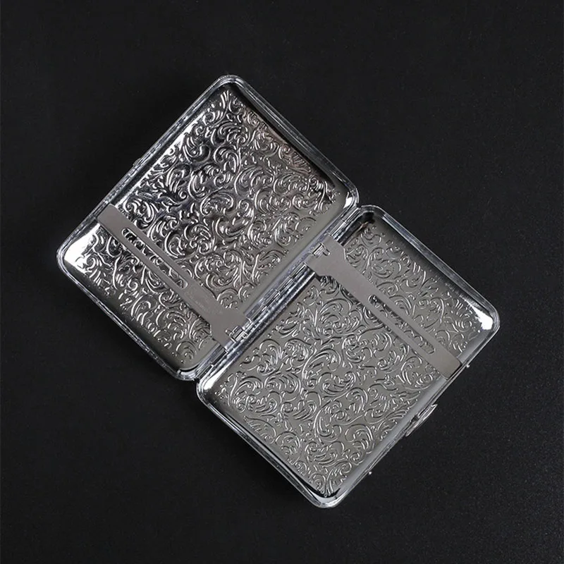 Vintage Metal Cigarette Case Container Cigarettes Tobacco Holder Pocket Box Storage