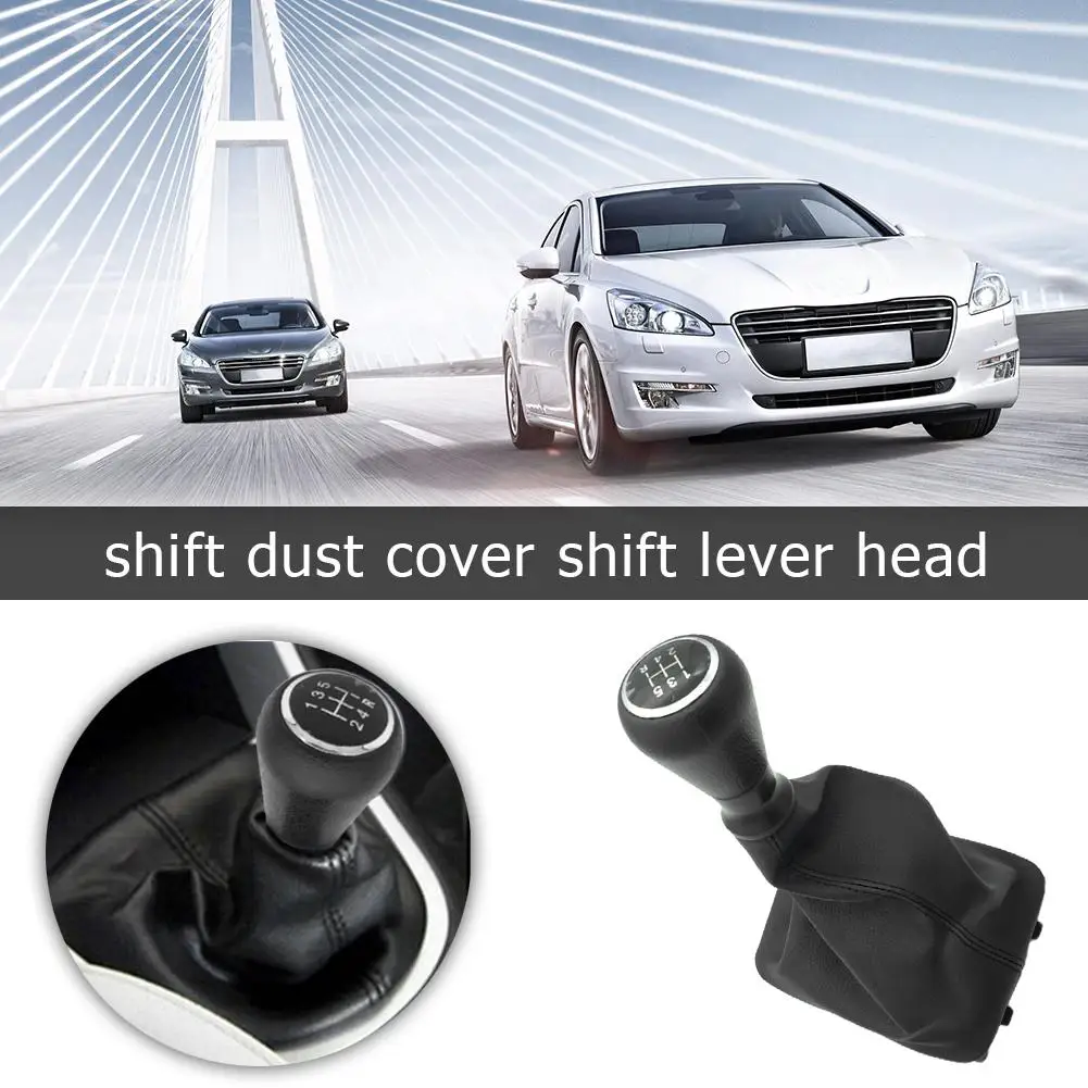 5 Speed Gear Shift Knob Shifter Collar Lever Stick Gaiter Boot Cover for Peugeot 206 Car Gear Shift Knob Lever Shifter Stick