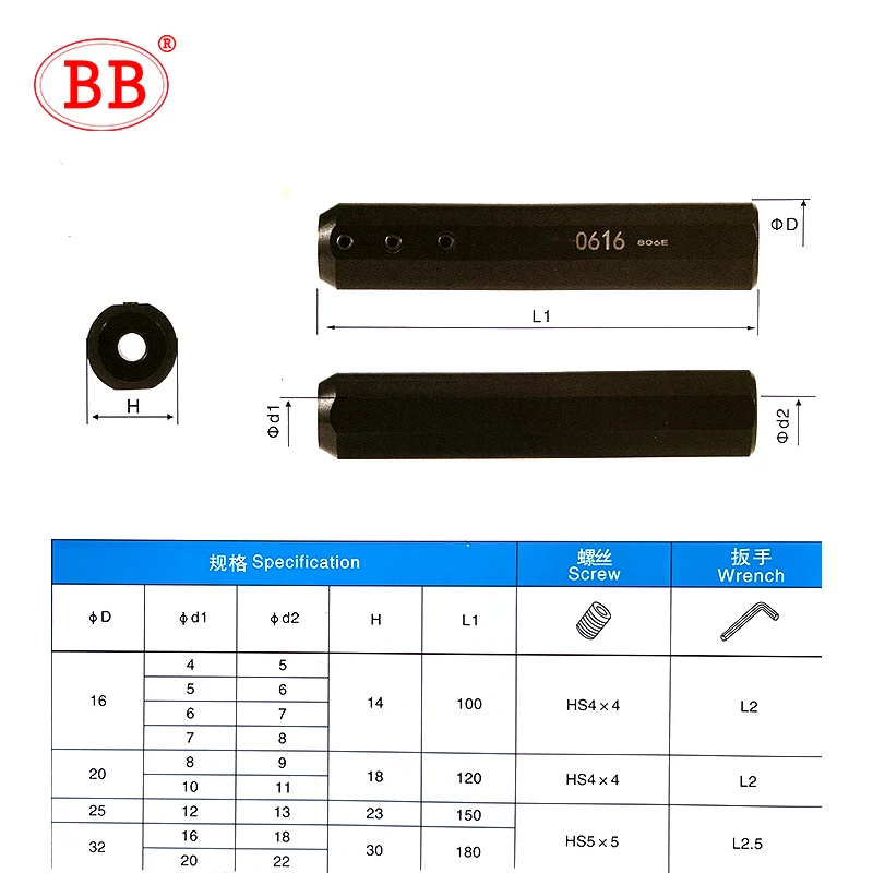 BB NC SHB Lathe Boring Cutter Bar D16 D20 CNC Tool Holder SHB12 SHB16 SHB20 SHB25 100mm Support