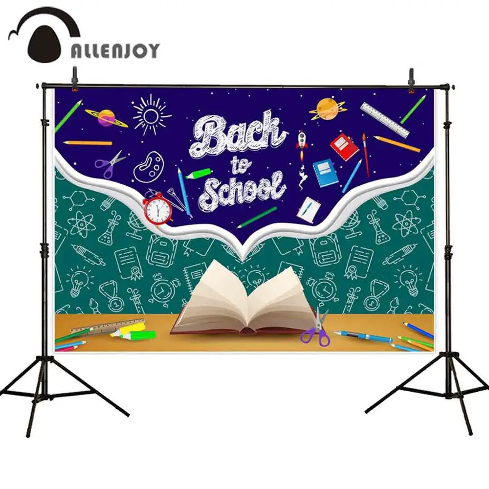 Allenjoy-fundo escolar para fotografias, desenhos em giz, conhecimento para amigos, bons campo, fotografia ou estúdio