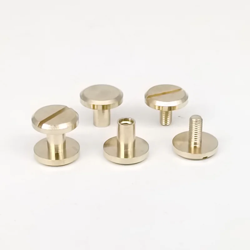 5/10/ 20 Pcs 4-15mm*10mm Plane Pure Copper Luggage Leather Metal Craft Solid Screw Nail Rivet Belt/Strap Rivets Accessories DIY