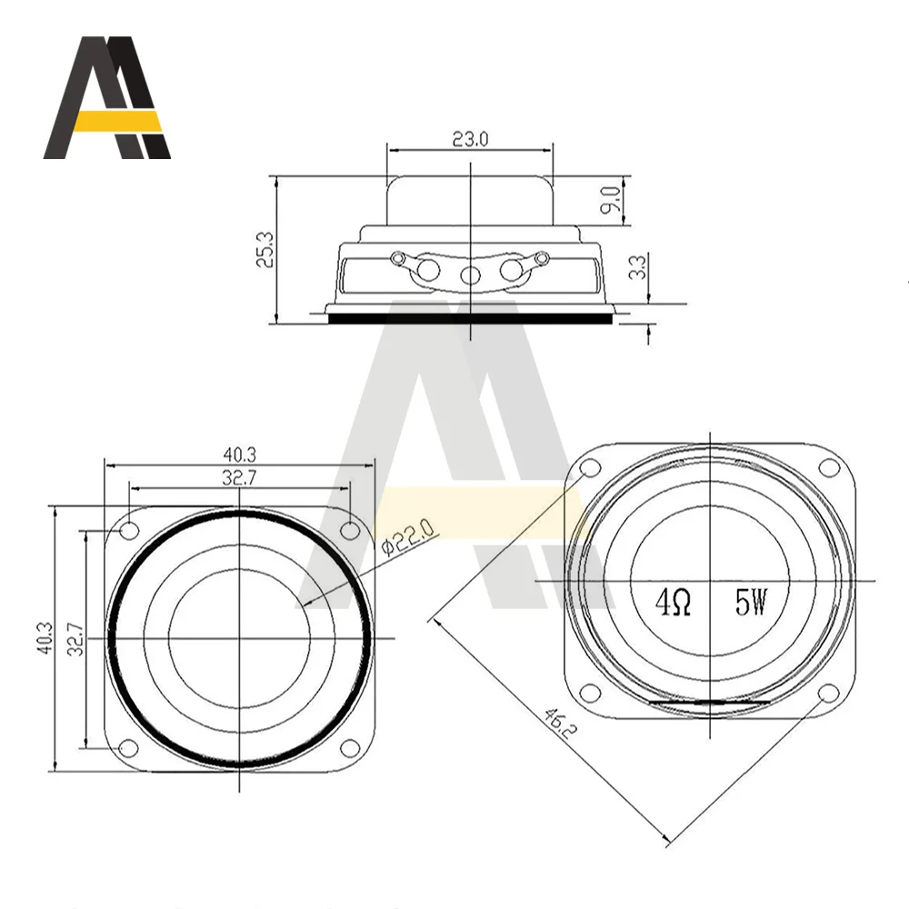 Altoparlanti interni portatili da 1.5 pollici Driver 4 Ohm 5W Bass Multimedia altoparlante amplificatore Home Theater piccolo altoparlante fai da te