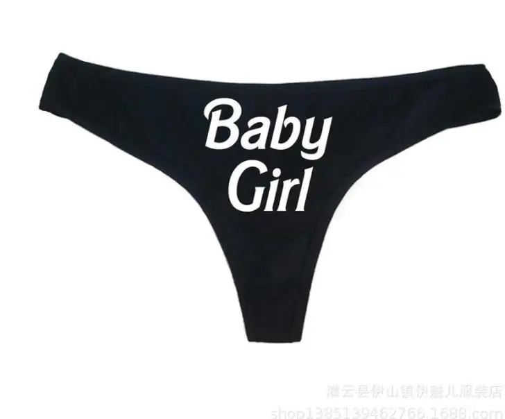 Women Funny Lingerie G-string Briefs Underwear Panties T string Thongs Knickers Yes Daddy Letter Printed Underwear Ladies briefs