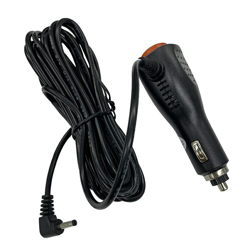 Car Navigation Dashcam Large Vehicle Cigar Power Cable With Switch 3.5M 12/24V Compatible 3.5mm DC Terminal Car Charger