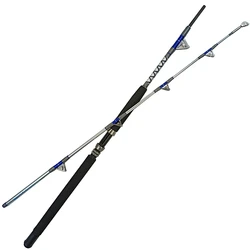 2.1m heavy casting deep sea fishing rod metal roller guide rings trolling boat rod carbon 7 feet strong Blue Sea jigging Pole