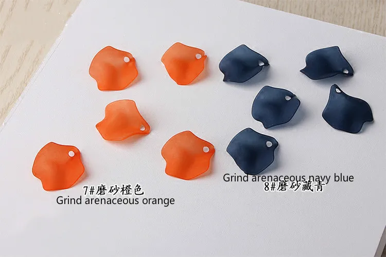 Candy colored petals Pendant Earrings ear clip ear Earrings hook DIY hand made ear jewelry material package accessories