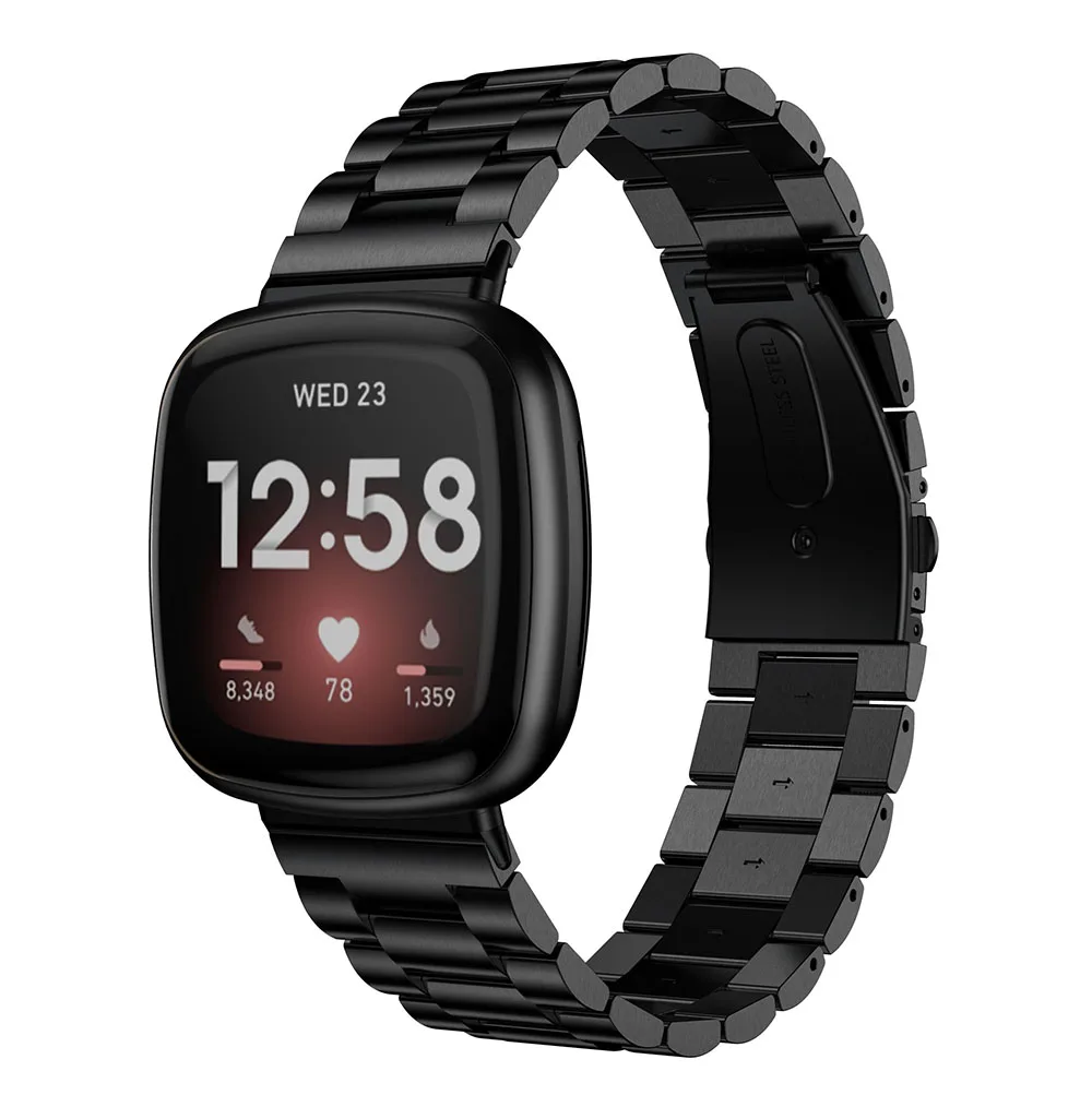 Para fitbit versa 3/sense pulseira de diamante para fitbit versa3 clássico masculino relógio feminino pulseira de substituição acessórios