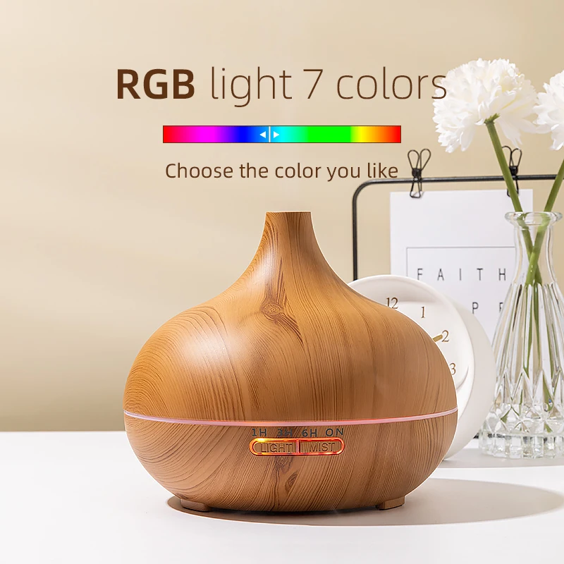 Ambient ความชื้น Air Essential ก้านปักน้ำมันหอมระเหย550Ml Big สเปรย์ Atomizer อัลตราโซนิคไม้ Humidifier Difusor สำหรับ Home