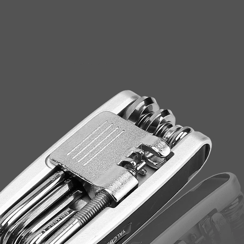 Multitool per bici 13 in 1, durevole, compatto, leggero, Kit di riparazione per bici da strada e Mountain Bike, strumento di riparazione multifunzionale per ciclismo