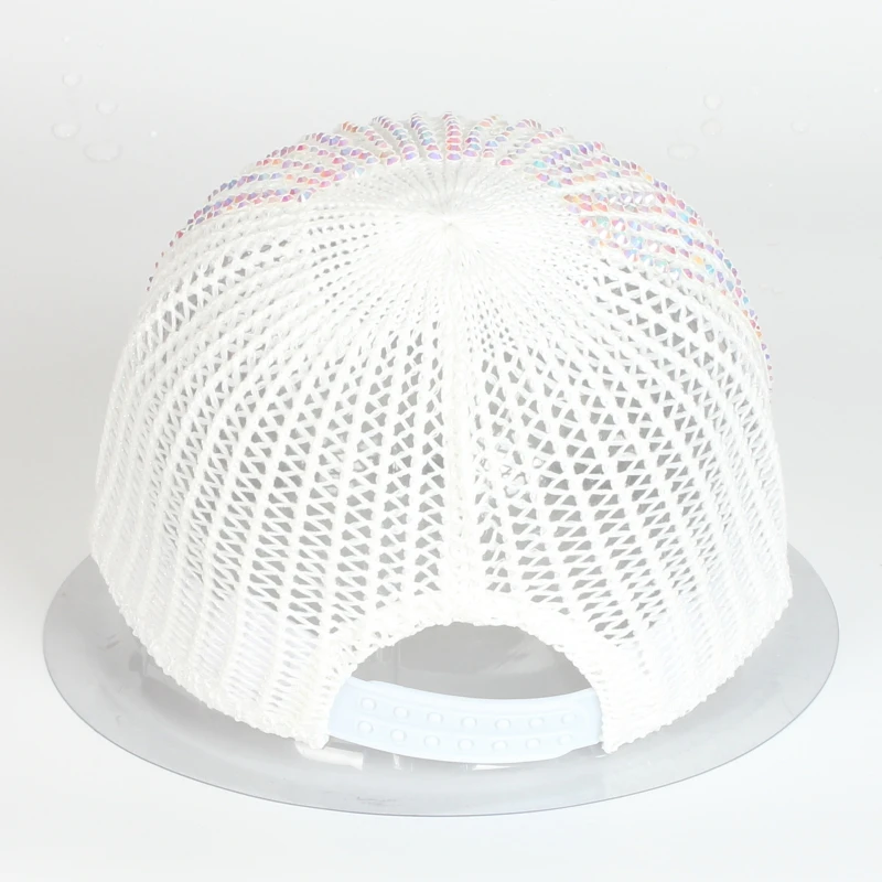 wholesale New Fashion summer rhinestone bling women baseball hats Pierced Embroidered Caps For Ladies