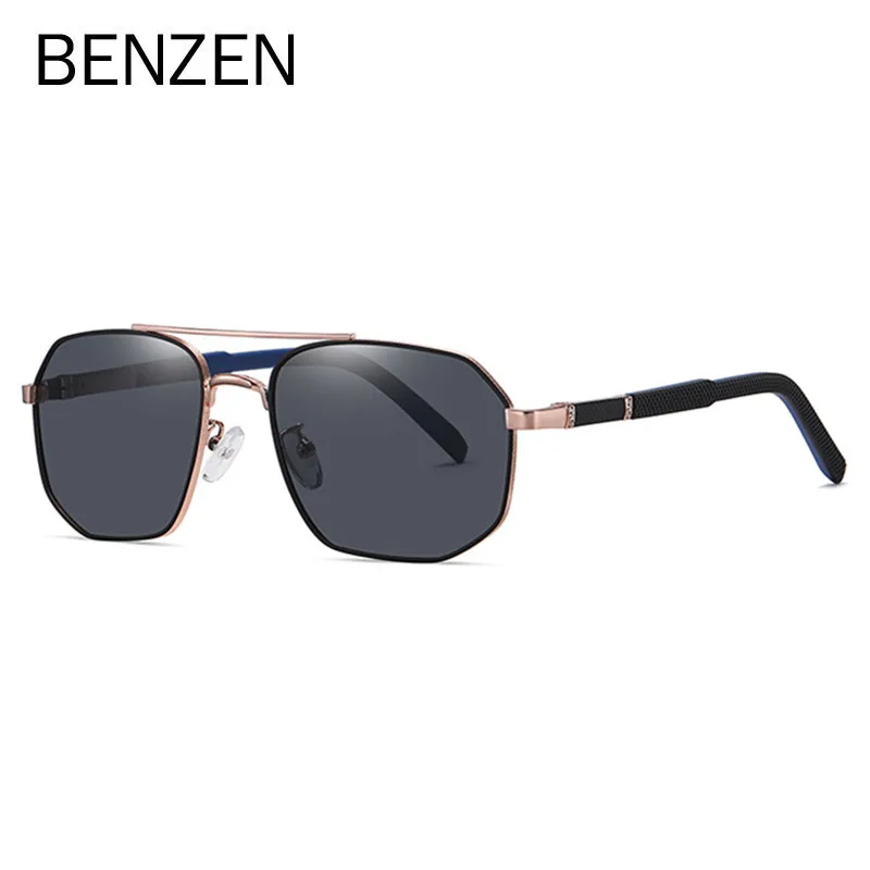 

BENZEN Square Polarized Men Sunglasses Metal Frame Men's Driving Male Sun Glasses Eyewear UV Protection 9619