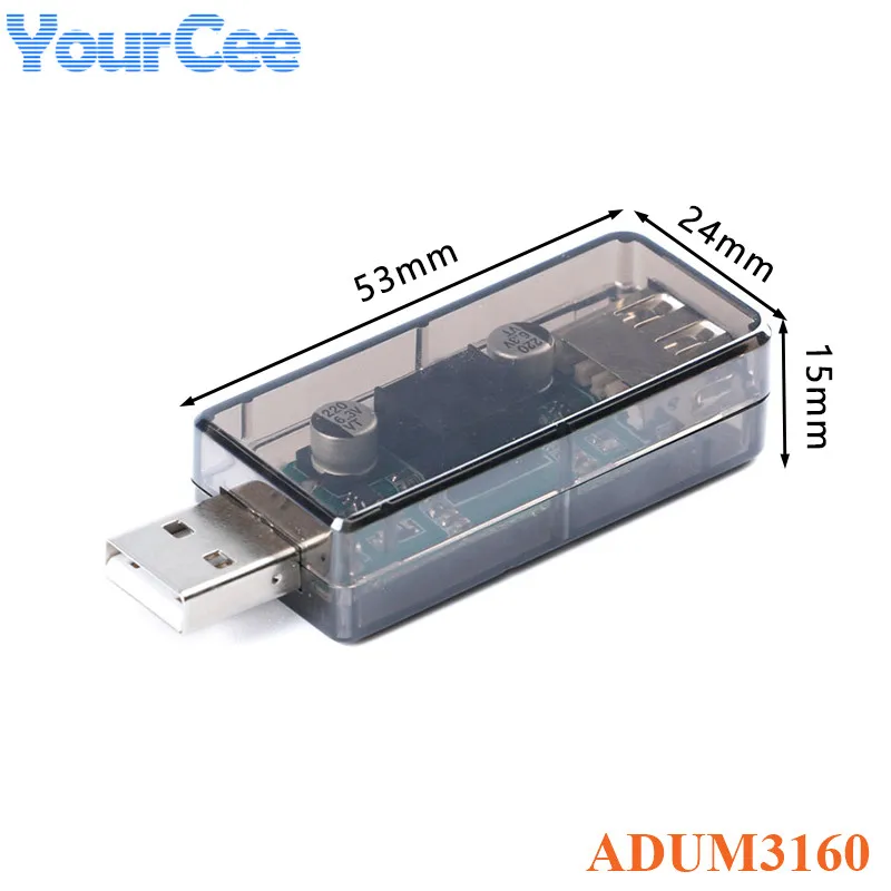 2pcs/1pc ADUM3160 USB Power Isolation Board Digital Signal Audio Isolator Module 1500V Isolation Voltage Compatible with USB2.0