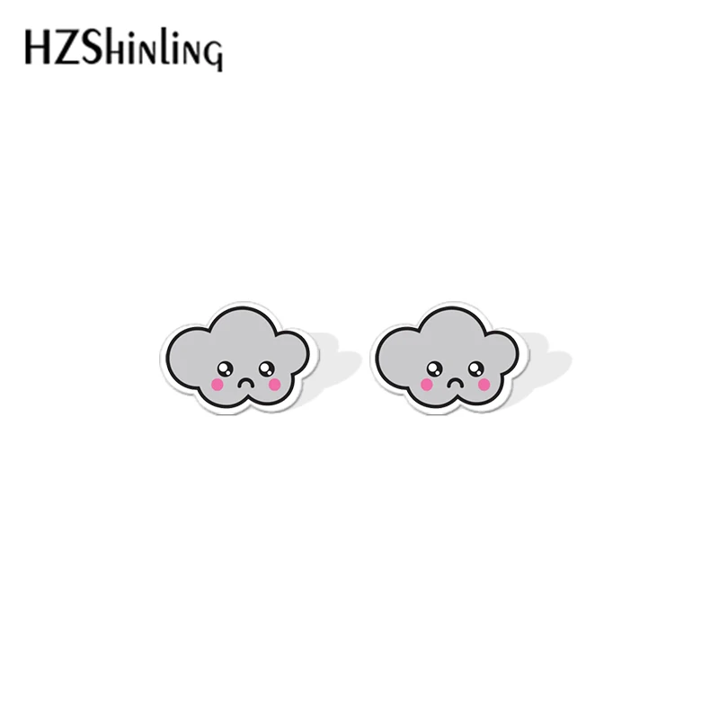 2019 New Smile Star Cloud Umbrella Acrylic Earring Weather Resin Earring Epoxy Earrings