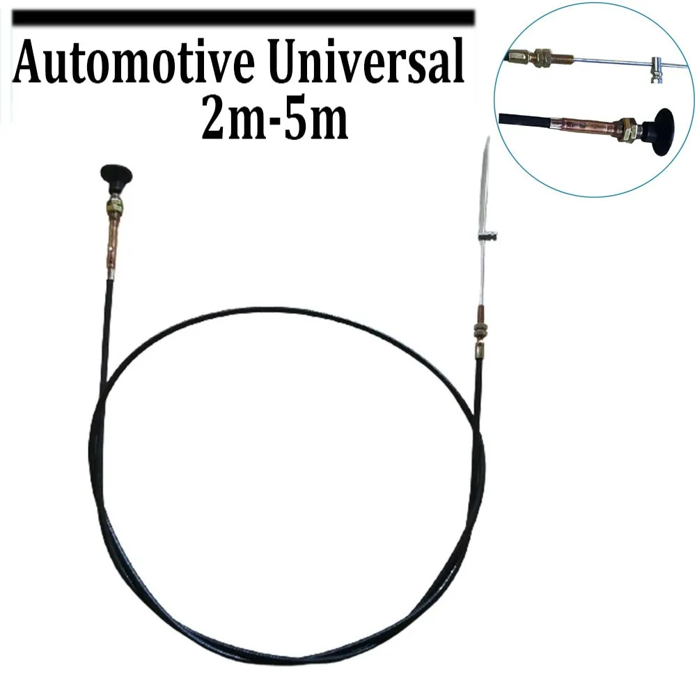 1pcs 2-5m Stop Choke Cable Wire Control Bonnet Throttle Engine Fuel Commercial For Electrical Equipment Accessories