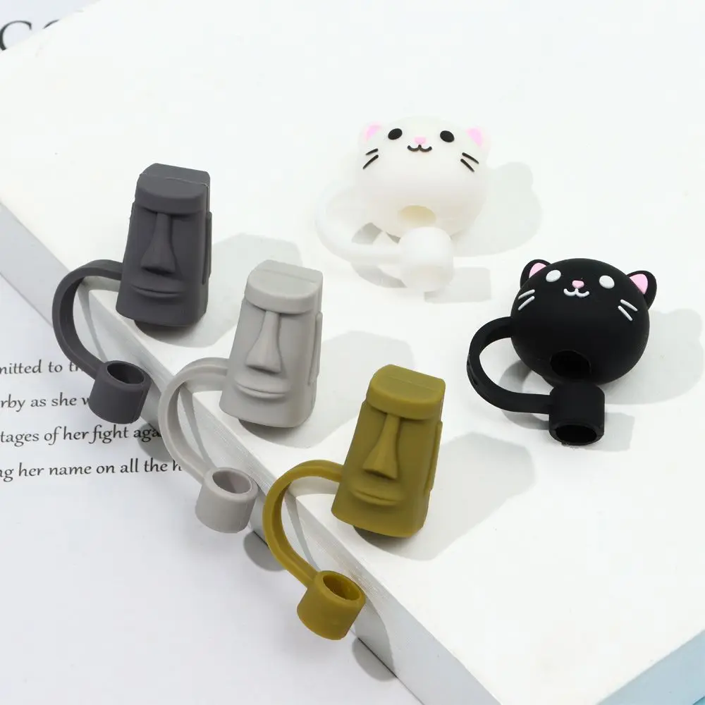 Creative Splash Proof ป้องกันฝุ่นซิลิโคนฟางปลั๊กฟางเคล็ดลับฝาครอบถ้วยอุปกรณ์เสริมดื่มฝุ่นหมวก