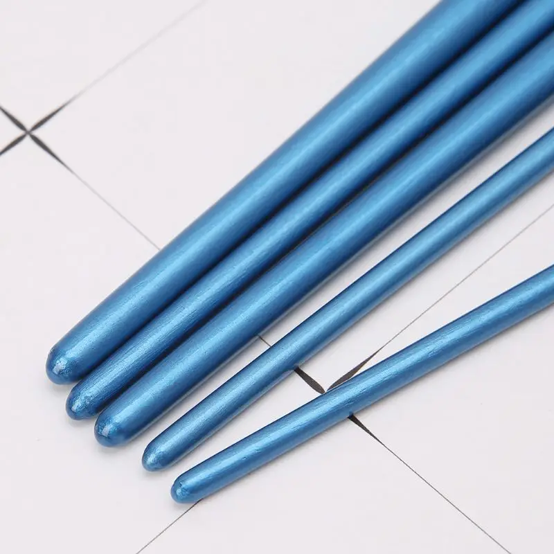 5Pcs 5Pcs Künstler Pinsel Set Nylon Borsten Haar Aquarell Acryl Öl Malerei Runde Slant Stift Spitze Holz griff Zeichnung Kunst
