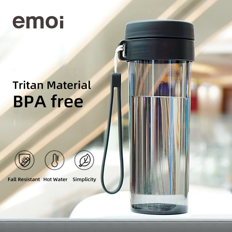 

Emoi Water Bottle 480ML BPA Free Leak Proof Tritan Lightweight Bottles for Students Outdoors Camping Drink Bottles With Filter