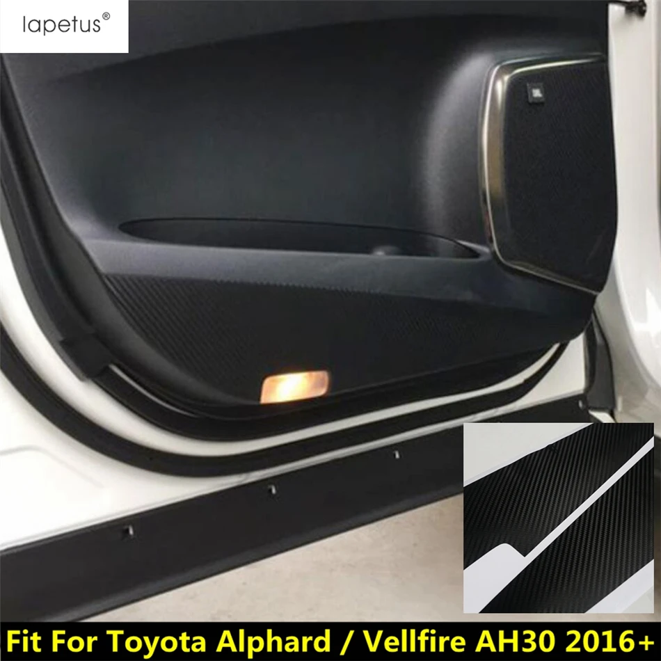 

Car Side Door Anti-kick Pad Mat Film Protection Carbon Fiber Stickers Accessories For Toyota Alphard / Vellfire AH30 2016 - 2020