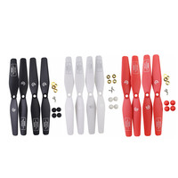 12PCS Propeller For SJRC S20W S30W T18 H301S T25 HS110D HS110G HS120D Aerial Quadcopter Spare Parts RC Drone Blades (3 Colors)