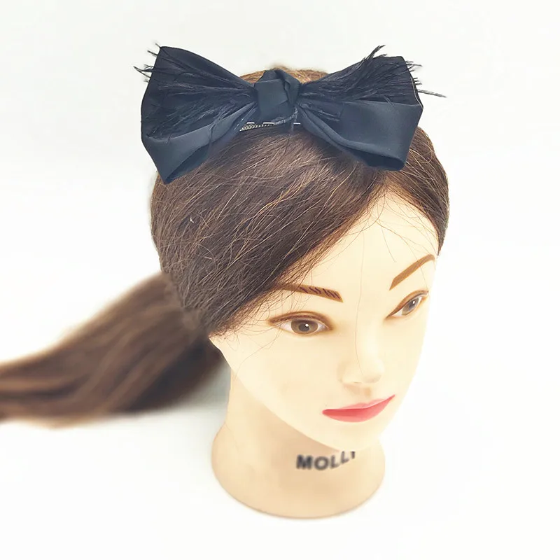 new fashion Women Girls  Hair Clip Bow hair clip Claws Solid Color Accessories Hairpin Large image 3