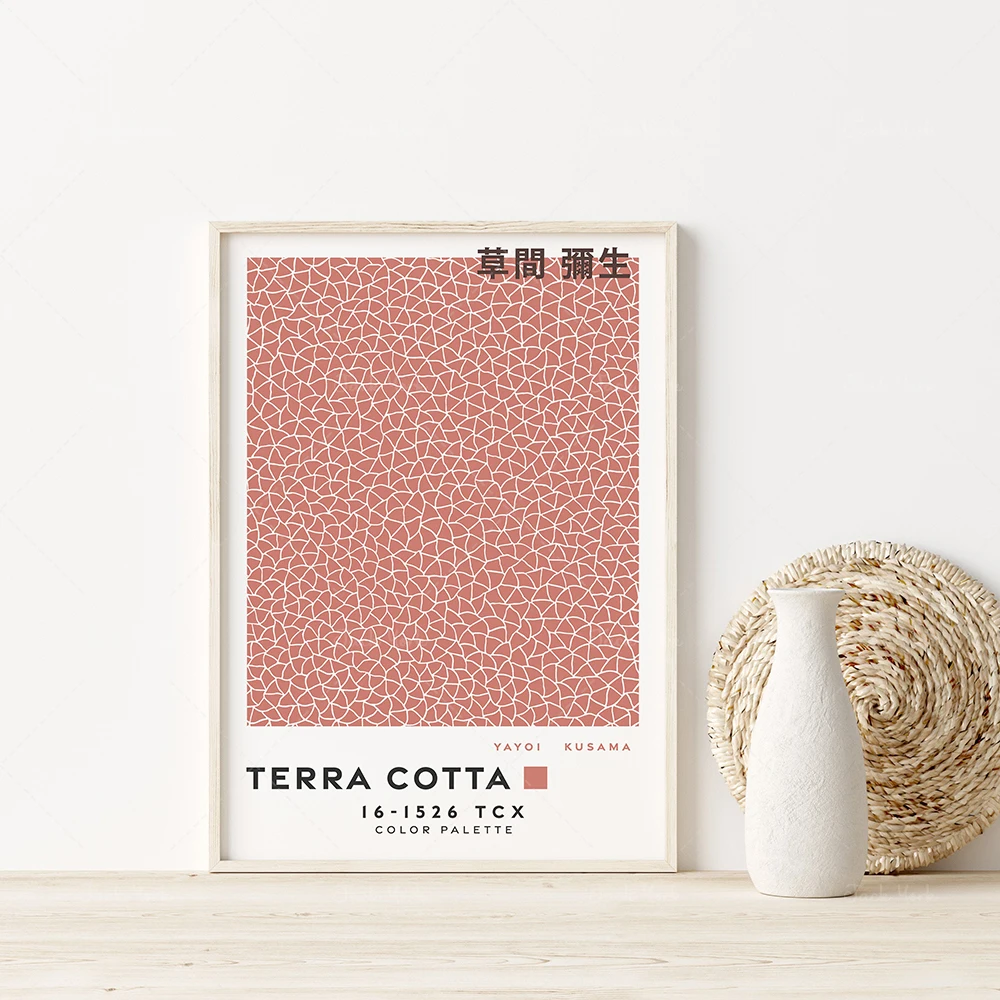 Yayoi Kusama Pantone  Color High Quality Digital Print |Color Printable Poster | Kusama Pantone Peach Wall Art