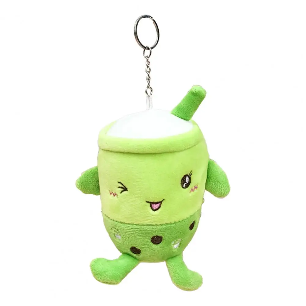 Plush Pendant Creative Light Weight Skin-friendly Bubble Tea Cup Stuffed Pendant Kids Adults Plush Keychains Gifts