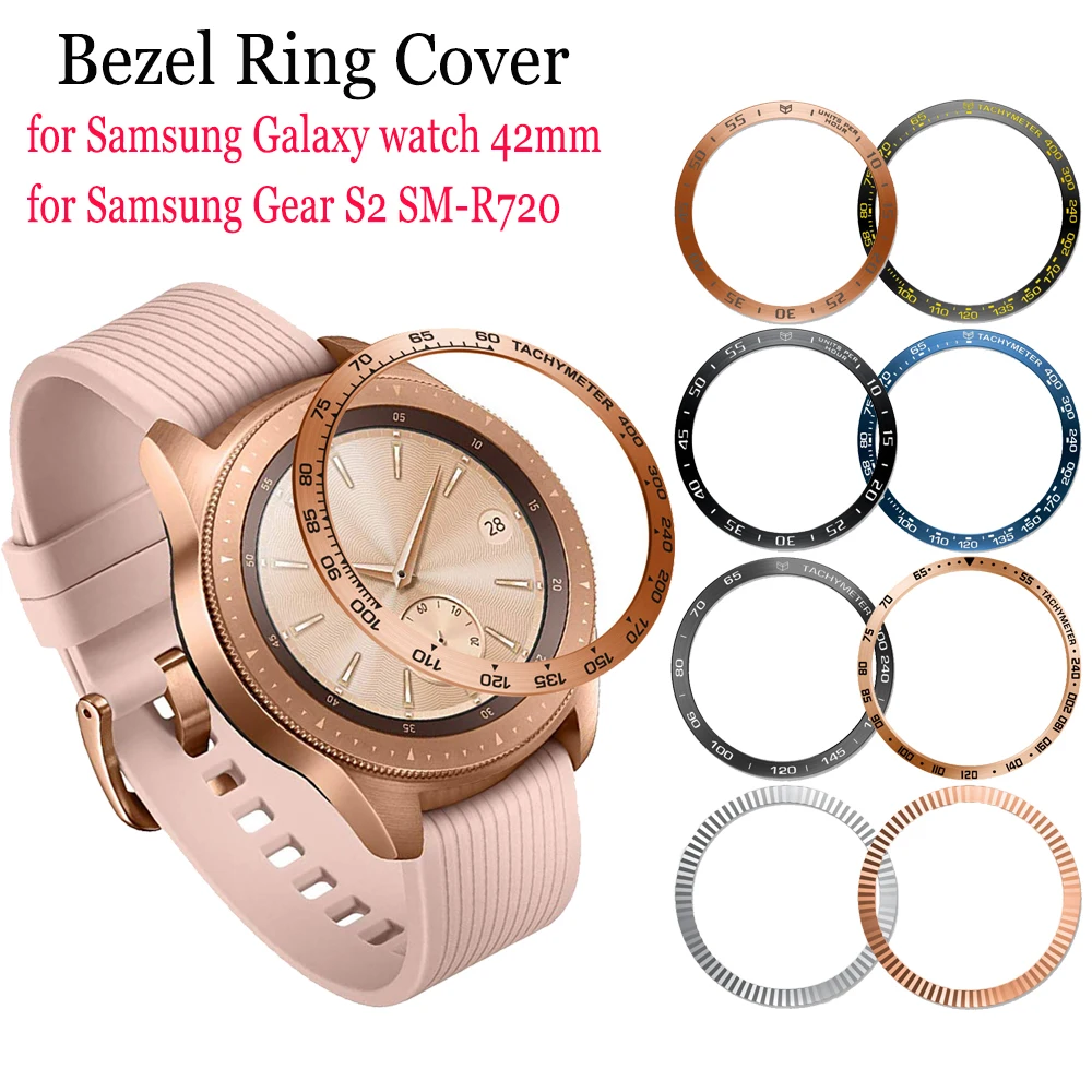 Novo metal moldura anel casos para samsung galaxy assista 42mm liga anti risco estilo quadro caso capa para samsung engrenagem s2 SM-R720