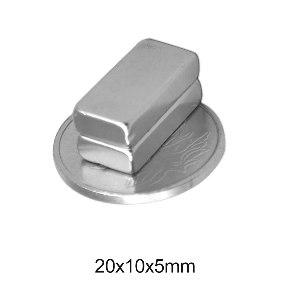 5~50pcs 20x10x5 mm Powerful Quadrate Magnetic Permanent Magnet 20x10x5mm Super Powerful magnet Neodymium Magnets 20*10*5 mm