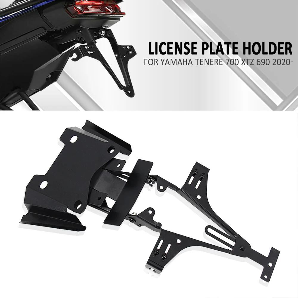 

NEW Motorcycle Accessories For Yamaha Tenere 700 Tenere700 2020 2021 License Number Plate Holder Mount Bracket