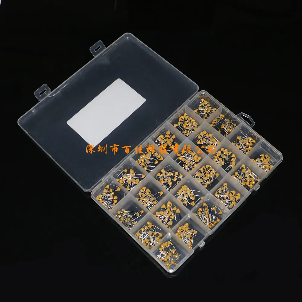 

480pcs 24 kinds × 20pcs 10PF ~ 10UF 50V monolith capacitor set sample box