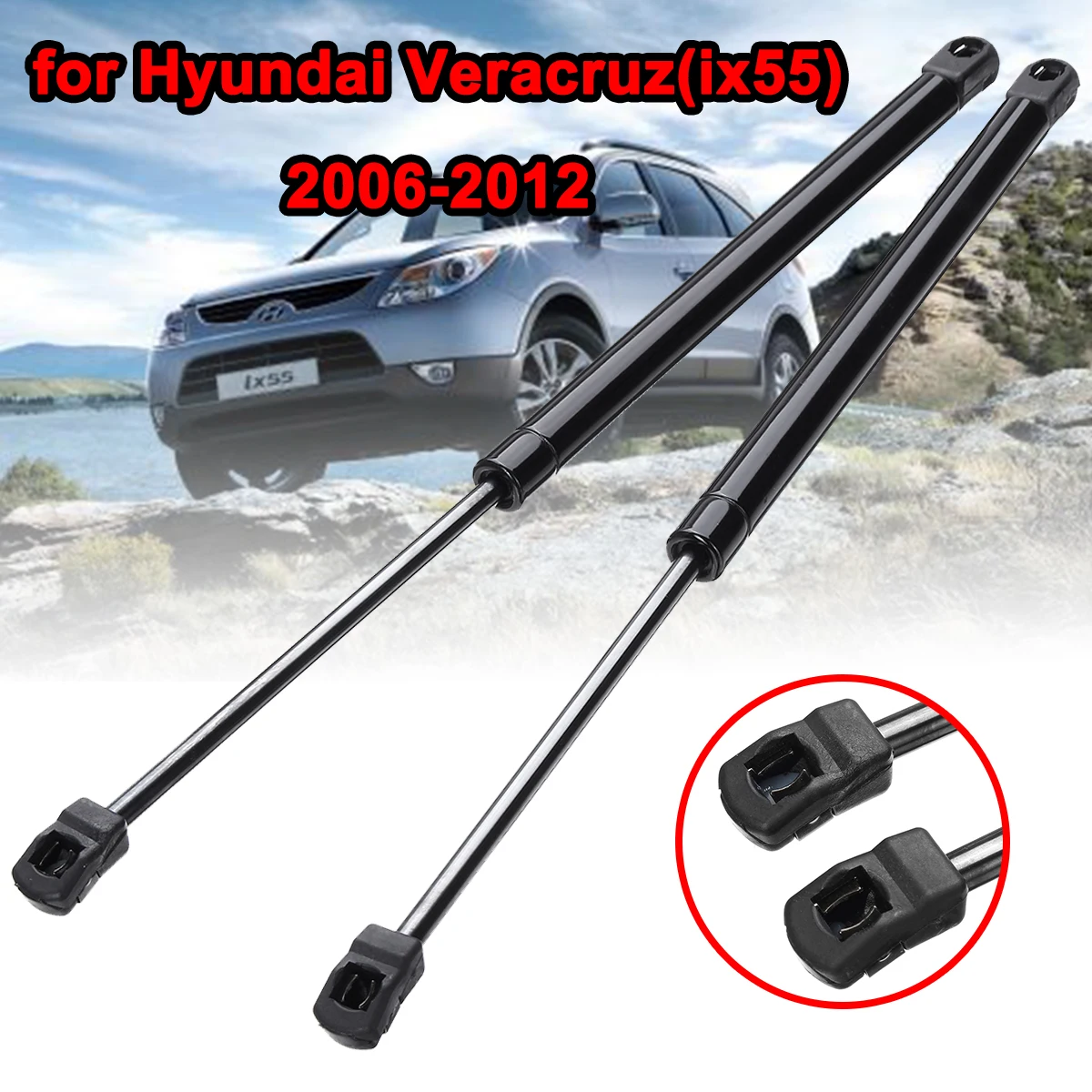 

1Pair Car Front Bonnet Hood Modify Gas Struts Lift Support Shock Damper Bars For Hyundai Veracruz ix55 2006-2012 Car Accessories